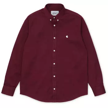 Рубашка CARHARTT WIP L/S Madison Shirt BORDEAUX / WAX