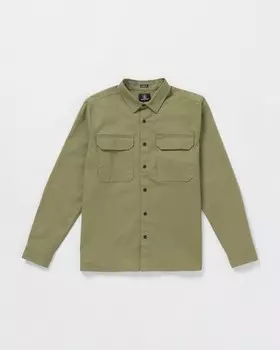 Рубашка VOLCOM Servicestone Workshirt Ls FW25 Thyme Green