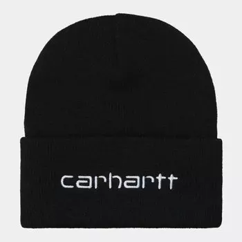 Шапка CARHARTT WIP Script Beanie Black / White 2022