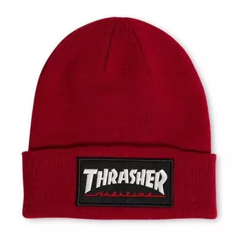 Шапка THRASHER Logo Patch Beanie Maroon