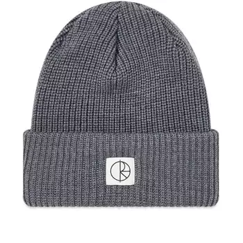 Шапка вязаная POLAR SKATE CO. Double Fold Merino Beanie Heather Grey