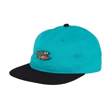 Шестипанельная кепка SANTA CRUZ Pinned Slasher Adjustable Snapback Hat Aqua/Black 2020