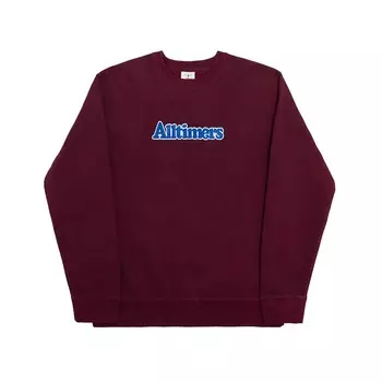 Свитшот ALLTIMERS Embroidered Heavyweight Broadway Crew Maroon 2022