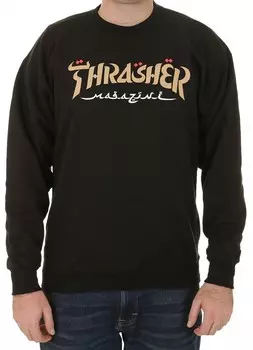 Свитшот THRASHER Calligraphy Crewneck Black 2020