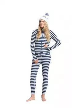 Термокомбинезон женский AIRBLASTER Wms Hoodless Ninja Suit Vintage Navy Stripe 2020