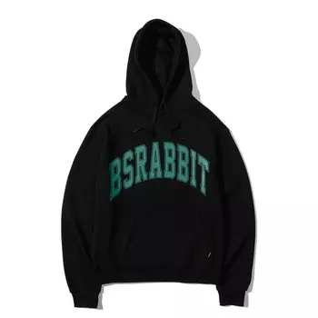 Толстовка с капюшоном BSRABBIT Arc Big Logo Hoodie Black 2023