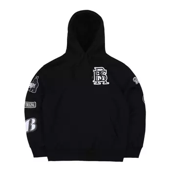 Толстовка с капюшоном BSRABBIT Bs Multi Logo Hoodie Black 2023