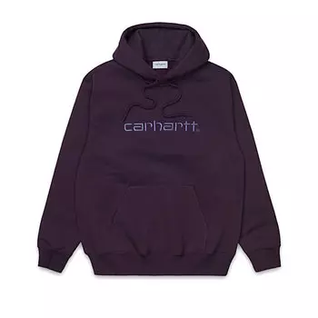 Толстовка с капюшоном CARHARTT WIP Hooded Carhartt Sweatshirt Dark Iris / Cold Viola 2022