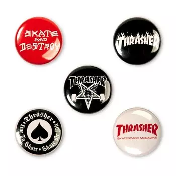 Значок THRASHER Logo Buttons 2023