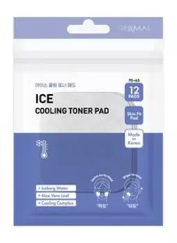 12 охлаждающих дисков пэдов для лица Dermal Ice Cooling Toner Pad