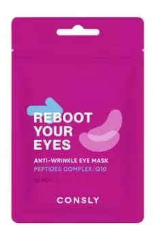30 тканевых патчей для области вокруг глаз против морщин Consly Reboot Your Eyes Anti-Wrinkle Eye Mask