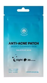 36 ночных точечных патчей против акне с салициловой кислотой NSC Name Skin Care Anti-Acne Patch Deeply Cleanses Skin Night