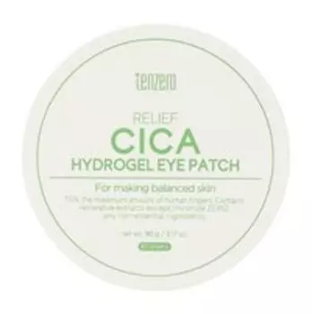 60 гидрогелевых патчей для области вокруг глаз с экстрактом центеллы азиатской Tenzero Relief Cica Hydrogel Eye Patch