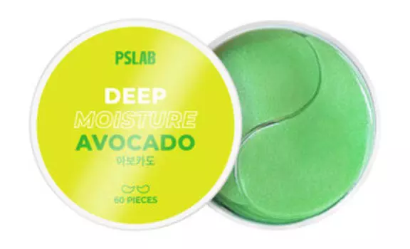 60 питательных гидрогелевых патчей для глаз против морщин с экстрактом авокадо PS Lab Deep Moisture Avocado Hydrogel Eye Patches