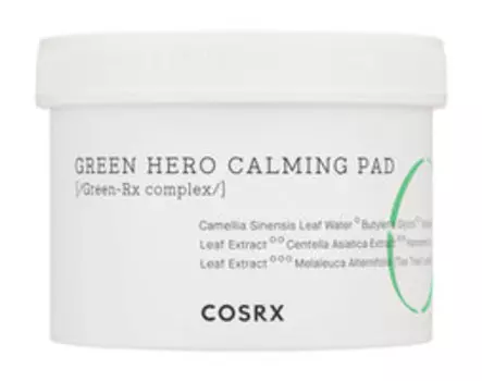 70 успокаивающих пэдов ля лица Cosrx One Step Green Hero Calming Pad