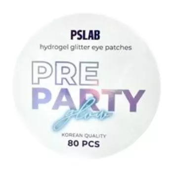 80 увлажняющих гидрогелевых глиттер-патчей для глаз с гиалуроновой кислотой PS.Lab Pre Party Glow Hydrogel Glitter Eye Patches