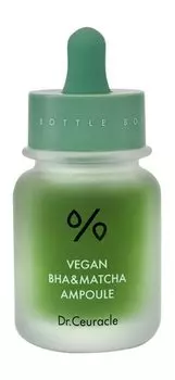 Ампульная сыворотка для проблемной кожи лица с салициловой кислотой и матчей Dr.Ceuracle Vegan BHA & Matcha Ampoule