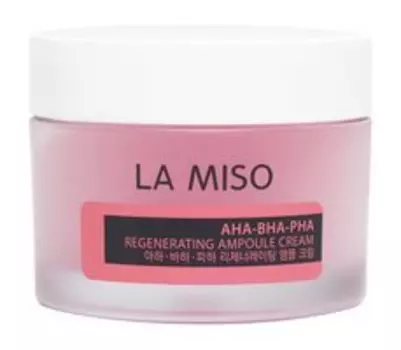 Ампульный обновляющий крем для лица с AHA, BHA и PHA кислотами La Miso AHA-BHA-PHA Regenerating Ampoule Cream