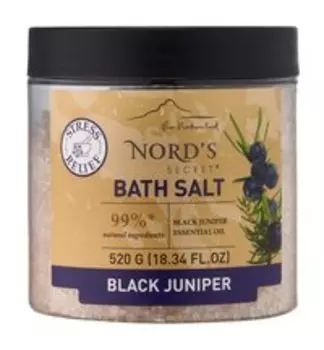Анти-стресс соль для ванн с маслом можжевельника Nord's Secret Black Juniper Bath Salt