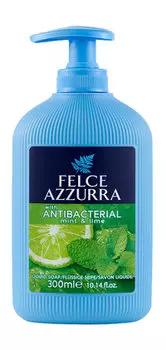 Антибактериальное жидкое мыло для рук с ароматом мяты и лайма Felce Azzurra Antibacterial Mint and Lime Liquid Soap