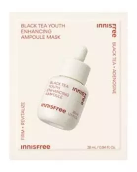 Антиоксидантная тканевая маска для лица с экстрактом черного чая Innisfree Black Tea Youth Enhancing Ampoule Mask