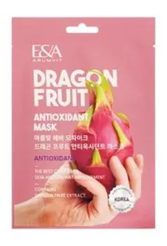 Антиоксидантная тканевая маска для зрелой кожи лица с экстрактом питахайи Eva Mosaic Arumvit E&A Dragon Fruit Antioxidant Mask