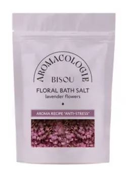 Антистресс соль для ванны с цветками лаванды Bisou Aromacologie Anti-Stress Lavender Flower Bath Salt