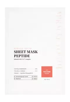 Антивозрастная тканевая маска для лица с пептидами и алантоином Village 11 Factory Miracle Youth Sheet Mask Peptide
