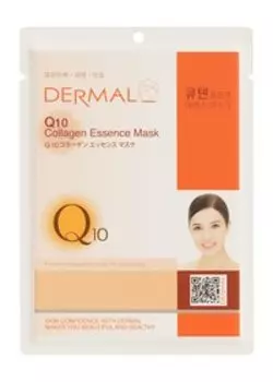 Антивозрастная тканевая маска с коэнзимом Q10 и коллагеном Dermal Q10 Collagen Essence Mask