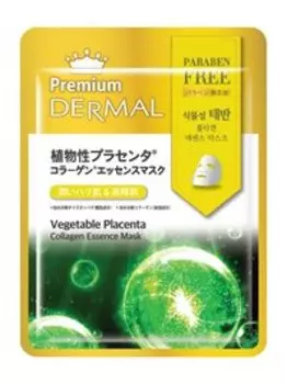 Антивозрастная тканевая маска с растительной плацентой и коллагеном Dermal Premium Vegetable Placenta Collagen Essence Mask