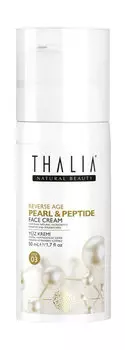 Антивозрастной крем для лица с жемчужной пудрой Thalia Natural Beauty Reverse Age Pearl & Peptide Face Cream