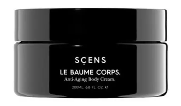 Антивозрастной крем для тела с экстрактами гибискуса, акмеллы, зеленого чая и масла зверобоя Scens Le Baume Corps. Anti-Aging Body Cream.