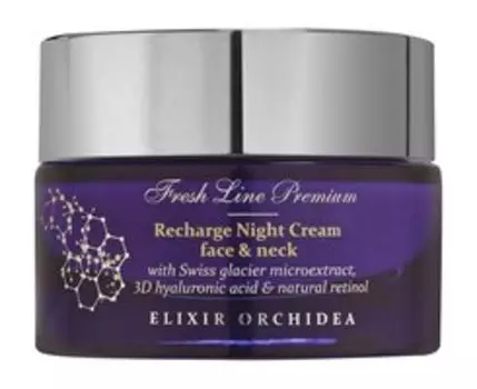 Антивозрастной ночной крем для лица Fresh Line Elixir Orchidea Recharge Night Cream Face and Neck