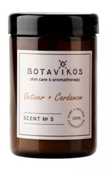 Аромасвеча с ароматом ветивера и кардамона Botavikos Natural Massage Aroma Candle Scent № 5 Vetiver-Cardamom
