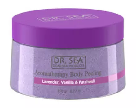 Ароматический пилинг для тела с маслами лаванды, ванили и пачули Dr.Sea Aromatherapy Body Peeling Lavender, Vanilla & Patchouli