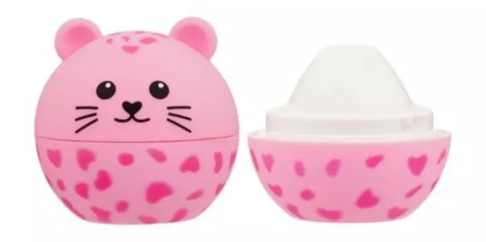 Бальзам для губ с ароматом клубники Гурмандиз Pink Leopard Lip Balm