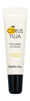 Бальзам для губ с экстрактом юдзу FarmStay Citrus Yuja Vitalizing Lip Balm