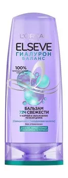Бальзам для волос жирных у корней и обезвоженных на кончиках L'Oreal Paris Elseve Гиалурон баланс 72ч свежести Бальзам