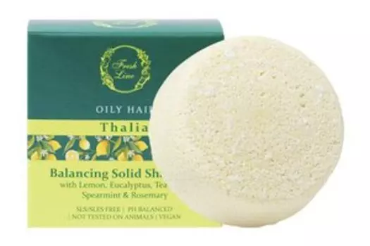 Балансирующий твердый шампунь для жирных волос Fresh Line Thalia Balancing Solid Shampoo