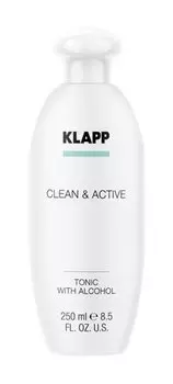Бесспиртовой освежающий тоник для лица с экстрактом крапивы Klapp Clean & Active Alcohol-Free Tonic