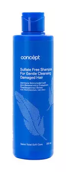 Бессульфатный шампунь для поврежденных волос с молочной кислотой и кератином Concept Salon Total Soft Care Sulfate Free Shampoo for Gentle Cleansing