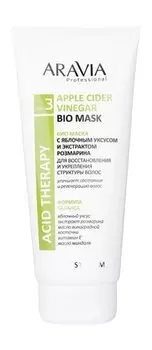 Био-маска для волос с яблочным уксусом и экстрактом розмарина Aravia Professional Acid Therapy Apple Cider Vinegar Bio Mask