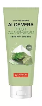 Деликатная пенка для умывания с экстрактом алоэ Dermal Aloe Vera Fresh Cleansing Foam