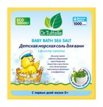 Детская морская соль для ванн с целебными травами Dr.Tuttelle Baby Bath Sea Salt
