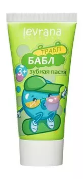 Детская зубная паста со вкусом бабл гам Levrana Трабл бабл Зубная паста 3+