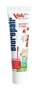 Детская зубная паста со вкусом земляники для детей от 0 до 6 лет Biorepair Kids Fragola Toothpaste