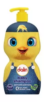 Детский шампунь без слез для очищения волос и тела Dalin Baby Shampoo Chick Bottle Blue
