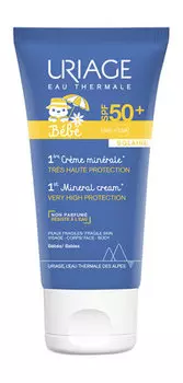 Детский солнцезащитный минеральный крем SPF 50 Uriage 1st Mineral Cream SPF 50+