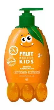Детское жидкое мыло с фруктовыми экстрактами и витаминами с ароматом апельсина Megamonsters Fruit Monsters Kids Жидкое мыло Апельсин