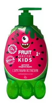 Детское жидкое мыло с фруктовыми экстрактами и витаминами с ароматом арбуза Megamonsters Fruit Monsters Kids Жидкое мыло Арбуз